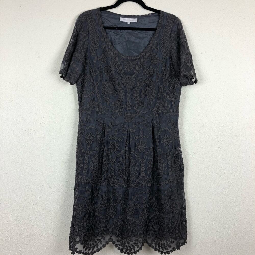 Gerard Darel Charcoal Floral Mini Dress